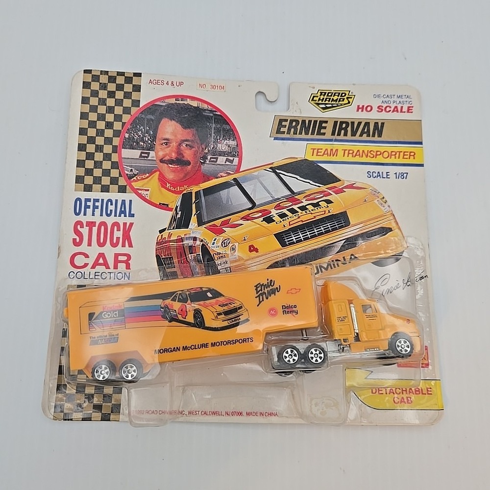 Road‎ Champs Ernie Irvan Kodak Gold 1992 1:87 HO Scale NASCAR  Transporter_L ONE